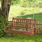 Costway 2-Person Wooden Outdoor Porch Swing Heavy Duty Patio Hanging Bench Chair Brown/White